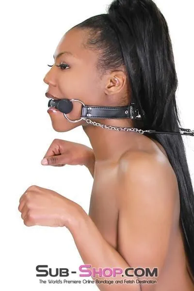 4716RS      Silicone Bit Gag with Leash Reins Set