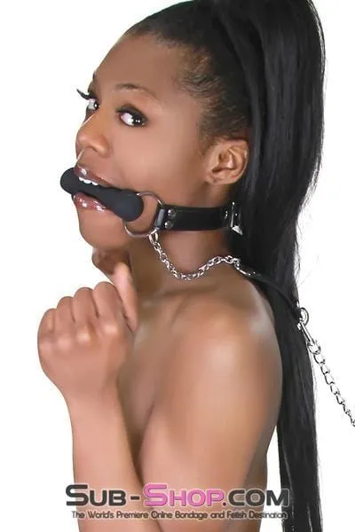 4716RS      Silicone Bit Gag with Leash Reins Set