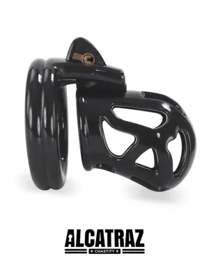 4737DL      Black Cock Cuff Locking Male Chastity Cage