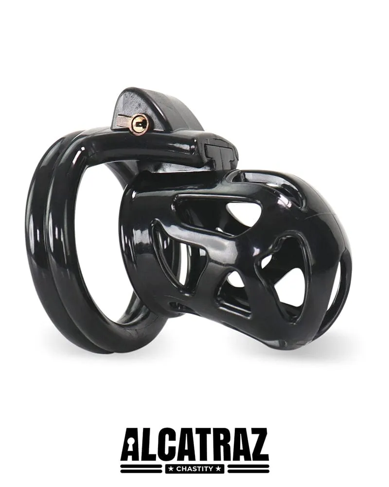 4737DL      Black Cock Cuff Locking Male Chastity Cage