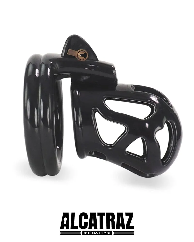 4737DL      Black Cock Cuff Locking Male Chastity Cage