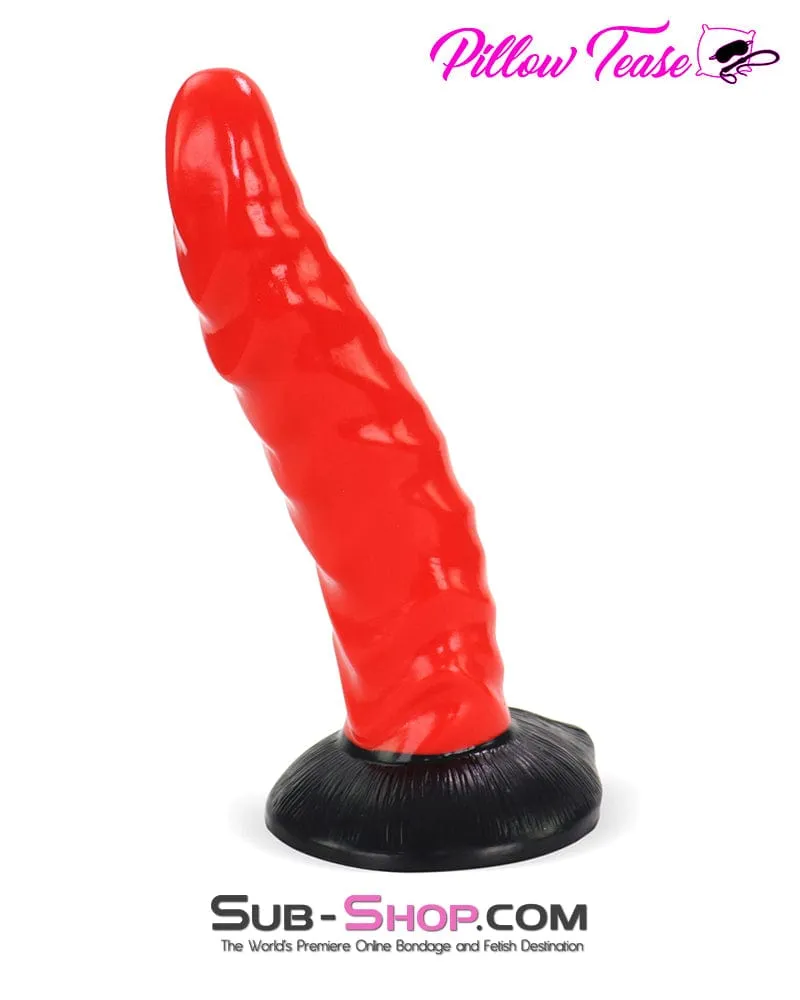 4779M      Monster Red Silicone Suction Base Dildo