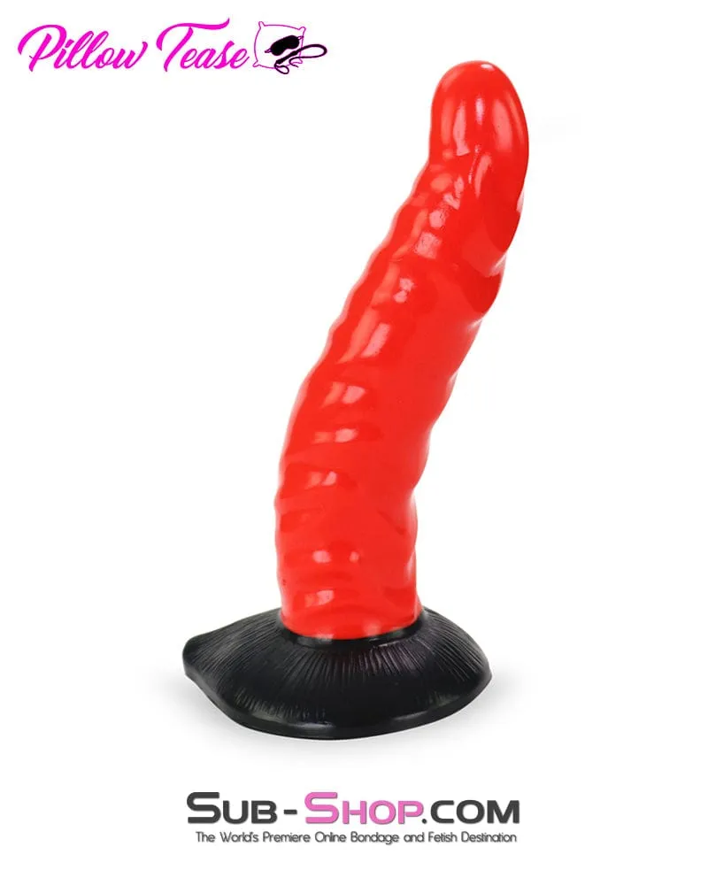 4779M      Monster Red Silicone Suction Base Dildo