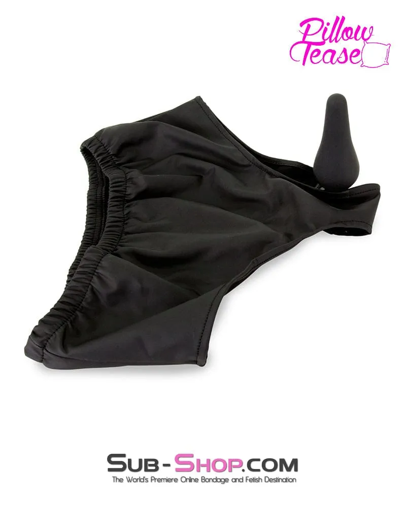 5723M-SIS      Sissy Boi Leather Look 4 Feminization Way Stretch Silicone Butt Plug Sexy Man Panties