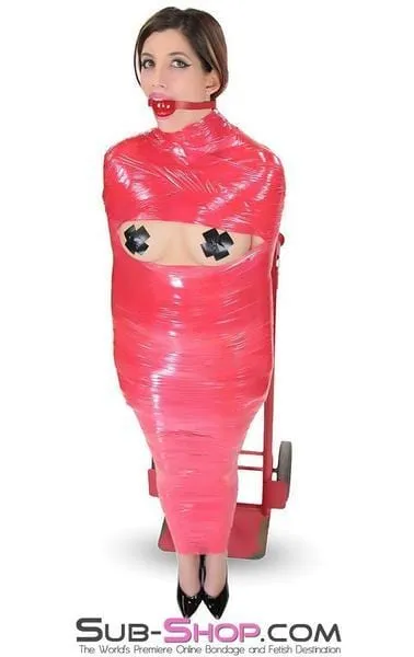 5739A-SIS      1.000 ft. Erotic Sissy Bondage Fantasy Wrap. Red