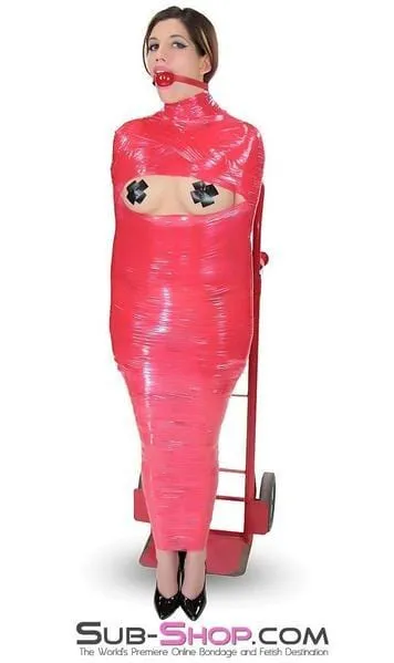 5739A-SIS      1.000 ft. Erotic Sissy Bondage Fantasy Wrap. Red