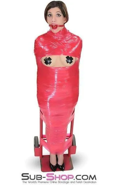 5739A-SIS      1.000 ft. Erotic Sissy Bondage Fantasy Wrap. Red
