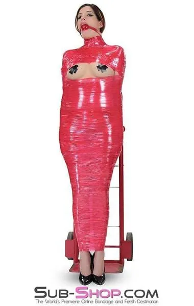 5739A-SIS      1.000 ft. Erotic Sissy Bondage Fantasy Wrap. Red