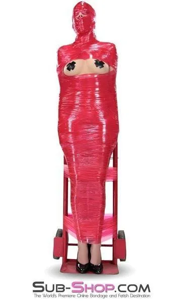 5739A-SIS      1.000 ft. Erotic Sissy Bondage Fantasy Wrap. Red