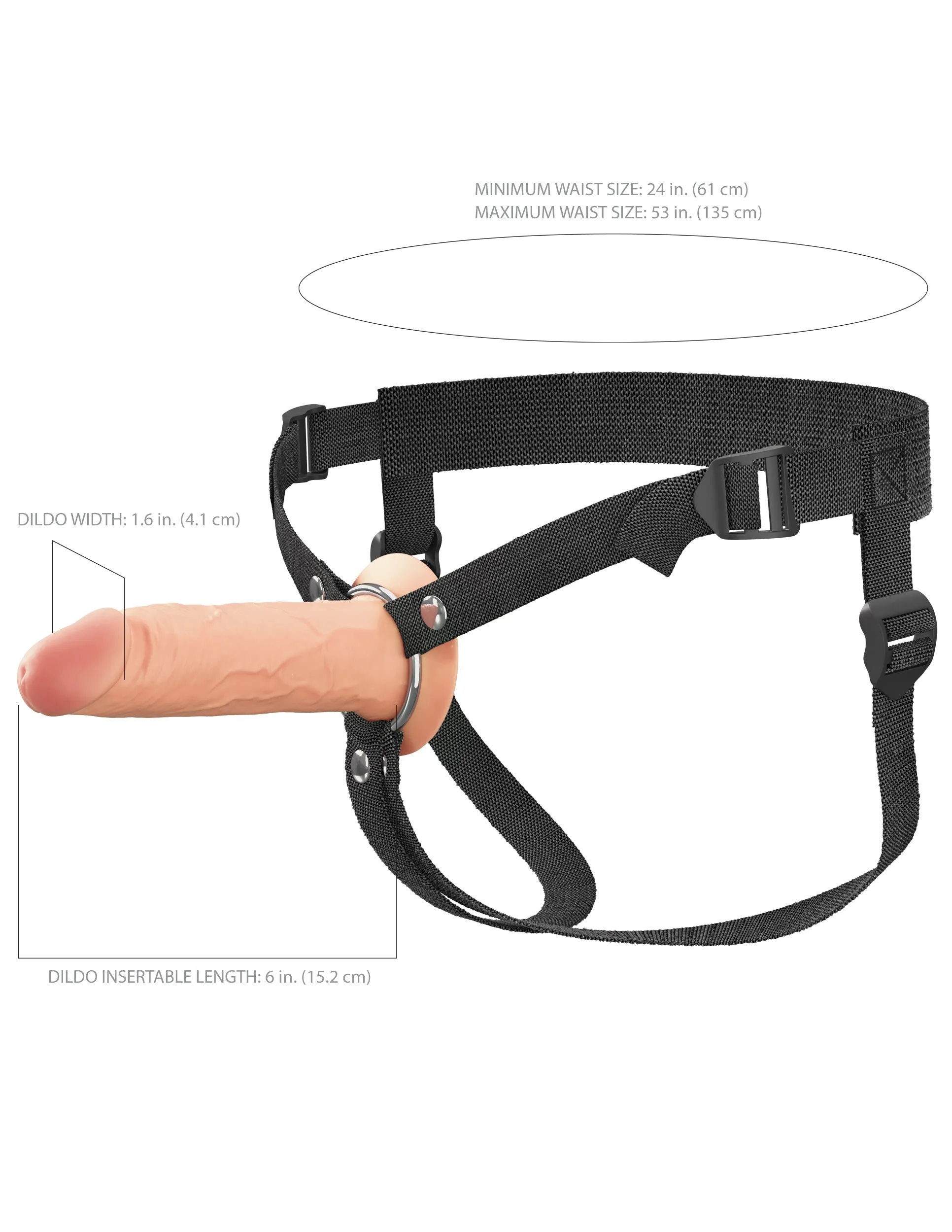 6 Hollow Silicone Strap-On™