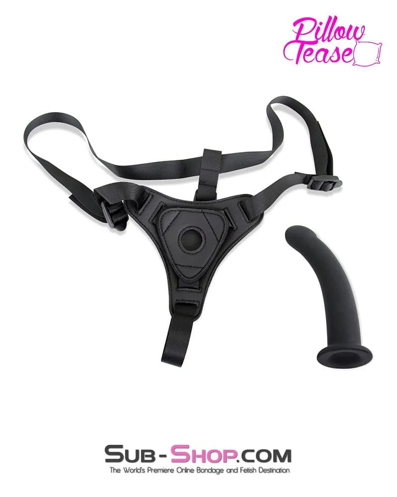 6171M-SIS      Sissy Slave Tart Pegger Strap On Silicone Dildo Dominant Female and Soft Harness Set