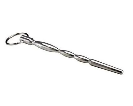 6963AR      Flared Long Stainless Steel Penis Plug