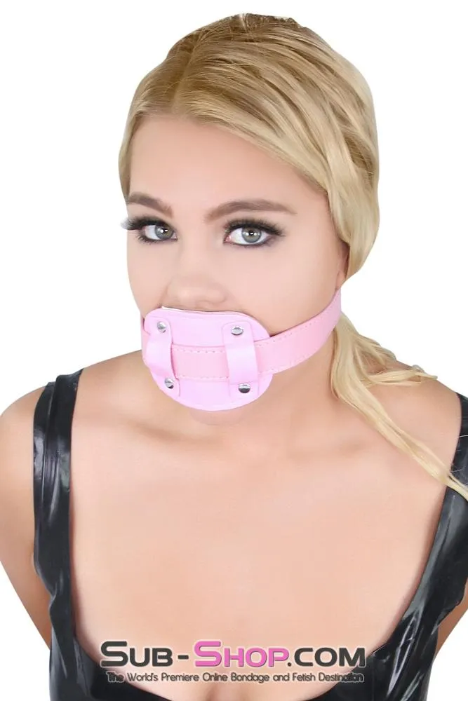 7046MQ      Locking Princess Pink Blowjob Trainer 2 Penis Gag - MEGA Deal