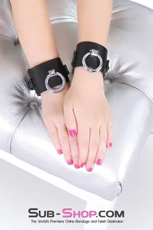 7201A      Black Tie-Up Affair Deluxe Wrist Bondage Cuffs