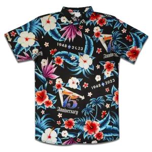 75th Anniversary Blue & Black Hawaiian Shirt