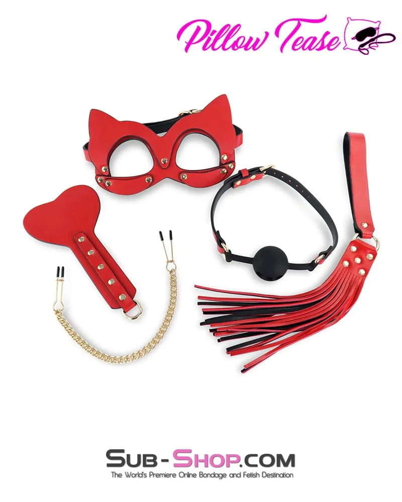 7874DL      Luxe 9 PC Naughty Kitten Bondage Fantasy Kit with Case