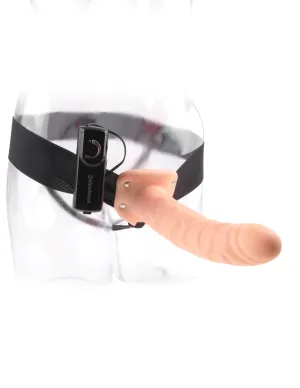 8 Vibrating Hollow Strap-On