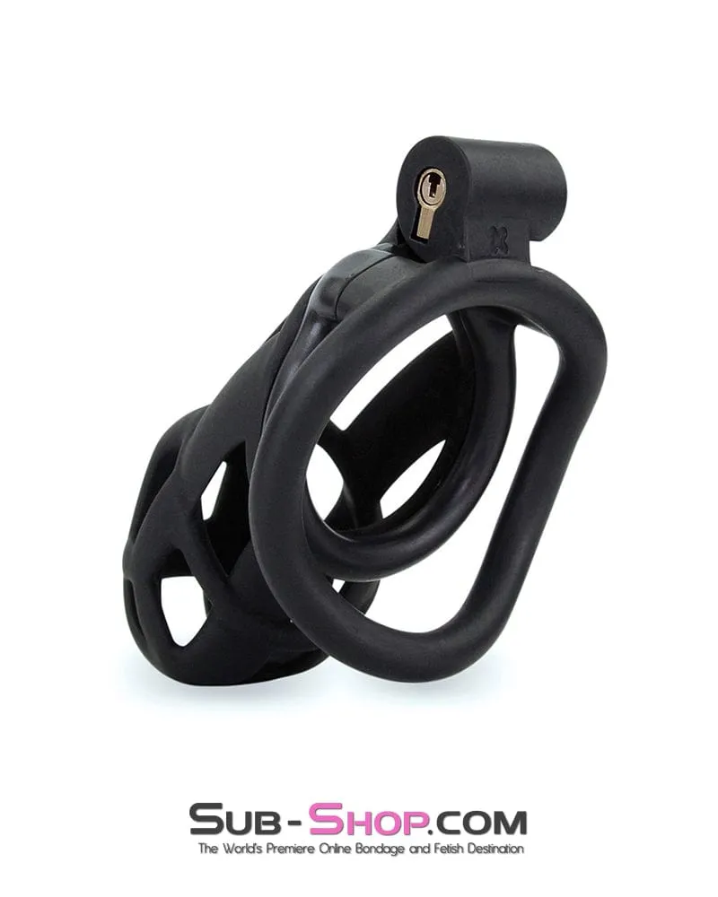 9097M      Chastity Games Locking Cock Cage. Long Length