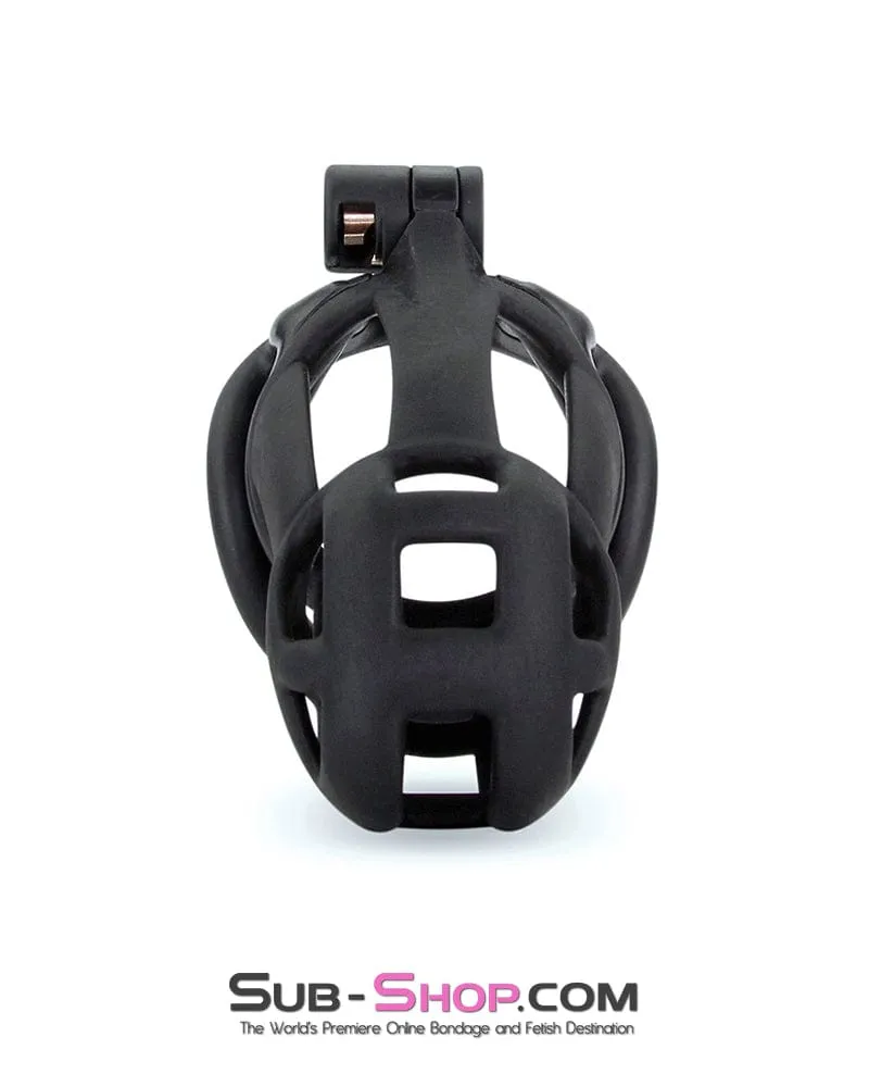 9097M      Chastity Games Locking Cock Cage. Long Length
