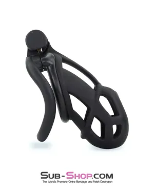 9097M      Chastity Games Locking Cock Cage. Long Length