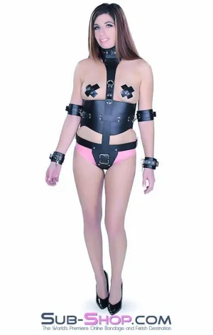 9709HS      Top to Bottom Collar. Belt & Chastity Set