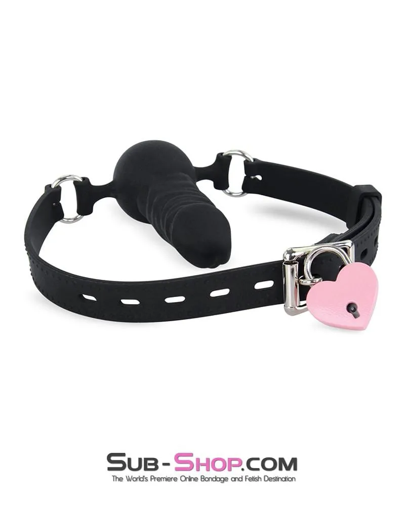 9726AE-SIS      Sissy Minx Pretty Pink Heart Bondage Sissy Training Gear Padlock