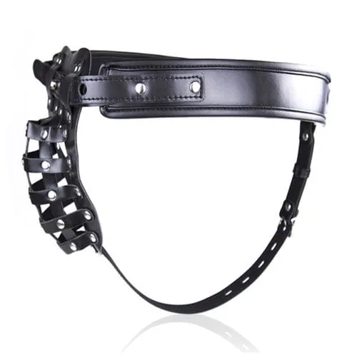 9870M-SIS      Alpha Cage Locking Sissy Bondage Belt with Chastity Cage