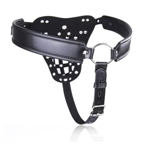 9870M-SIS      Alpha Cage Locking Sissy Bondage Belt with Chastity Cage