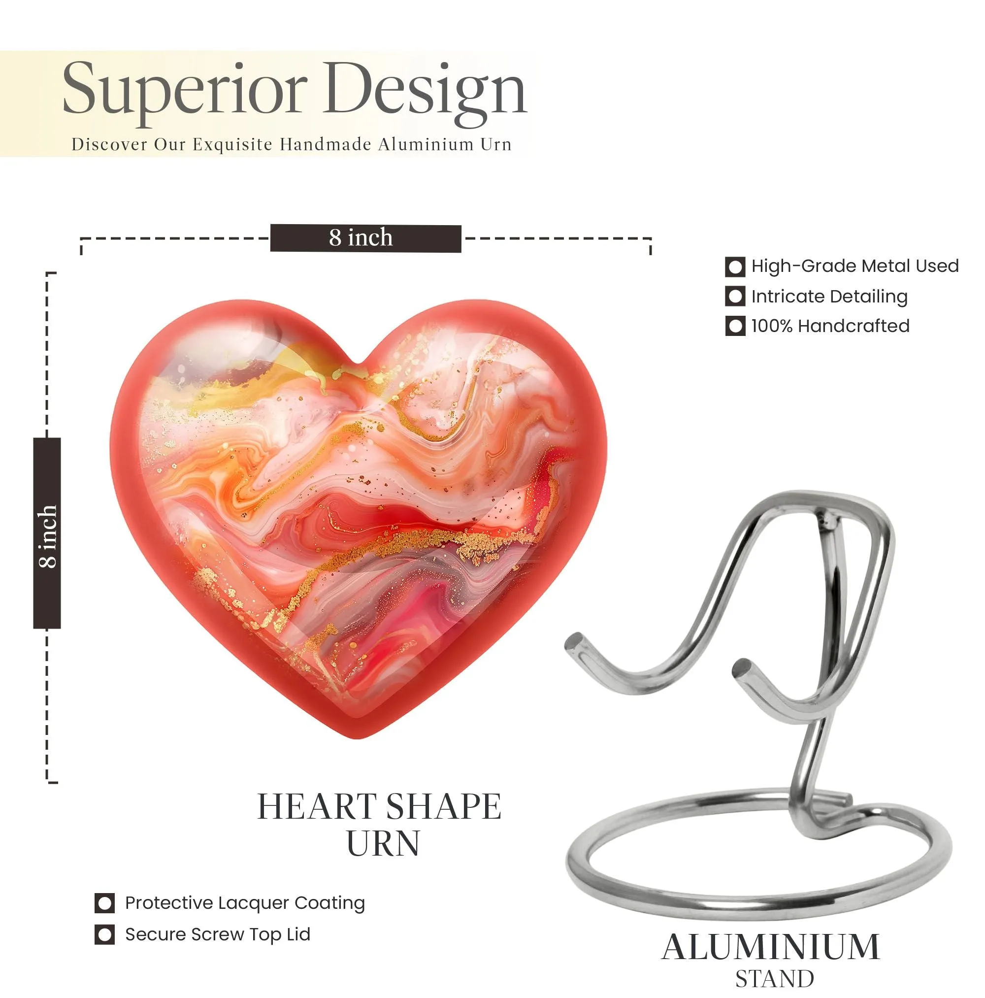 Abstract Inception, Distinctive Memorial Urn for Restful Farewell