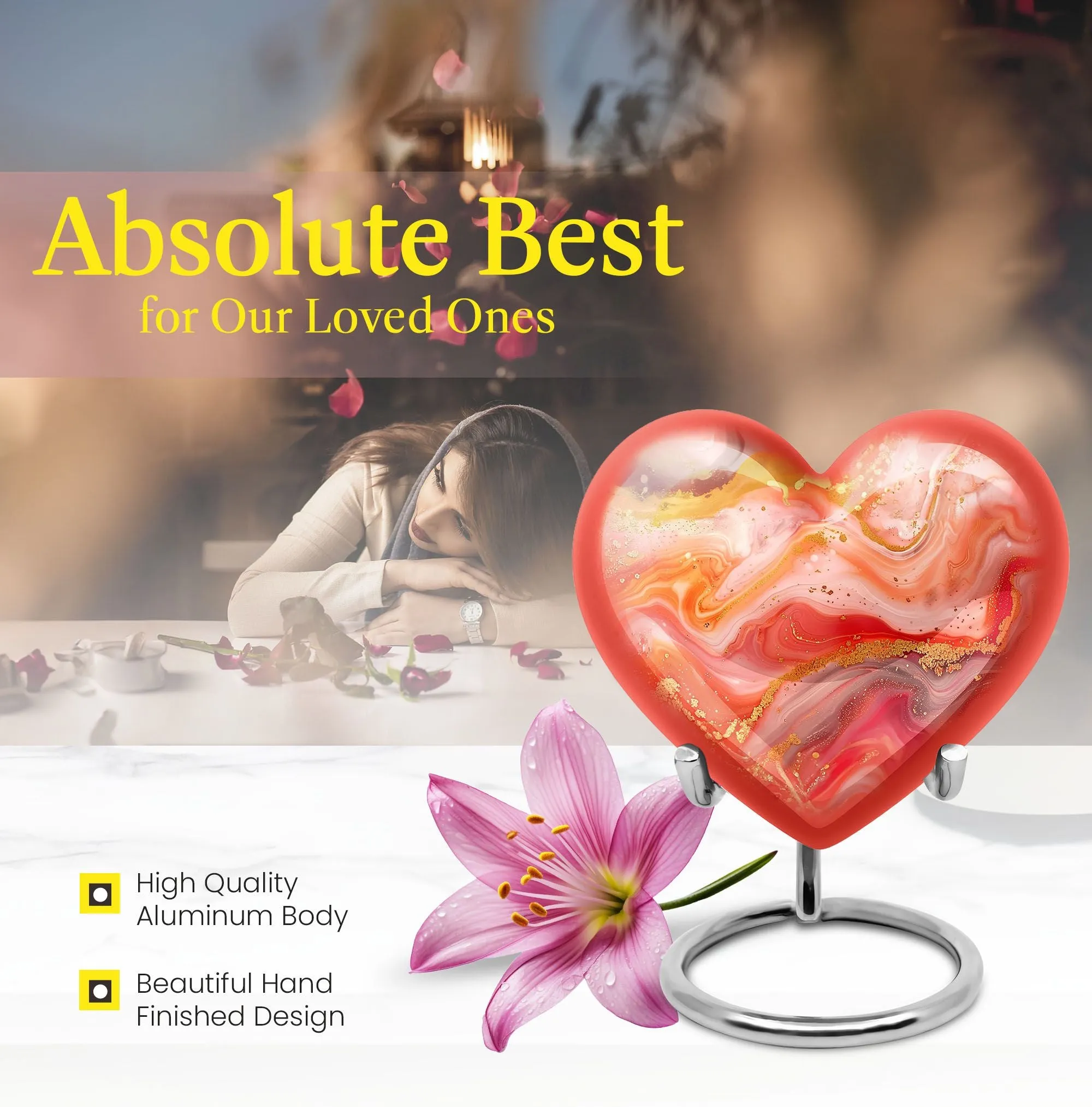 Abstract Inception, Distinctive Memorial Urn for Restful Farewell