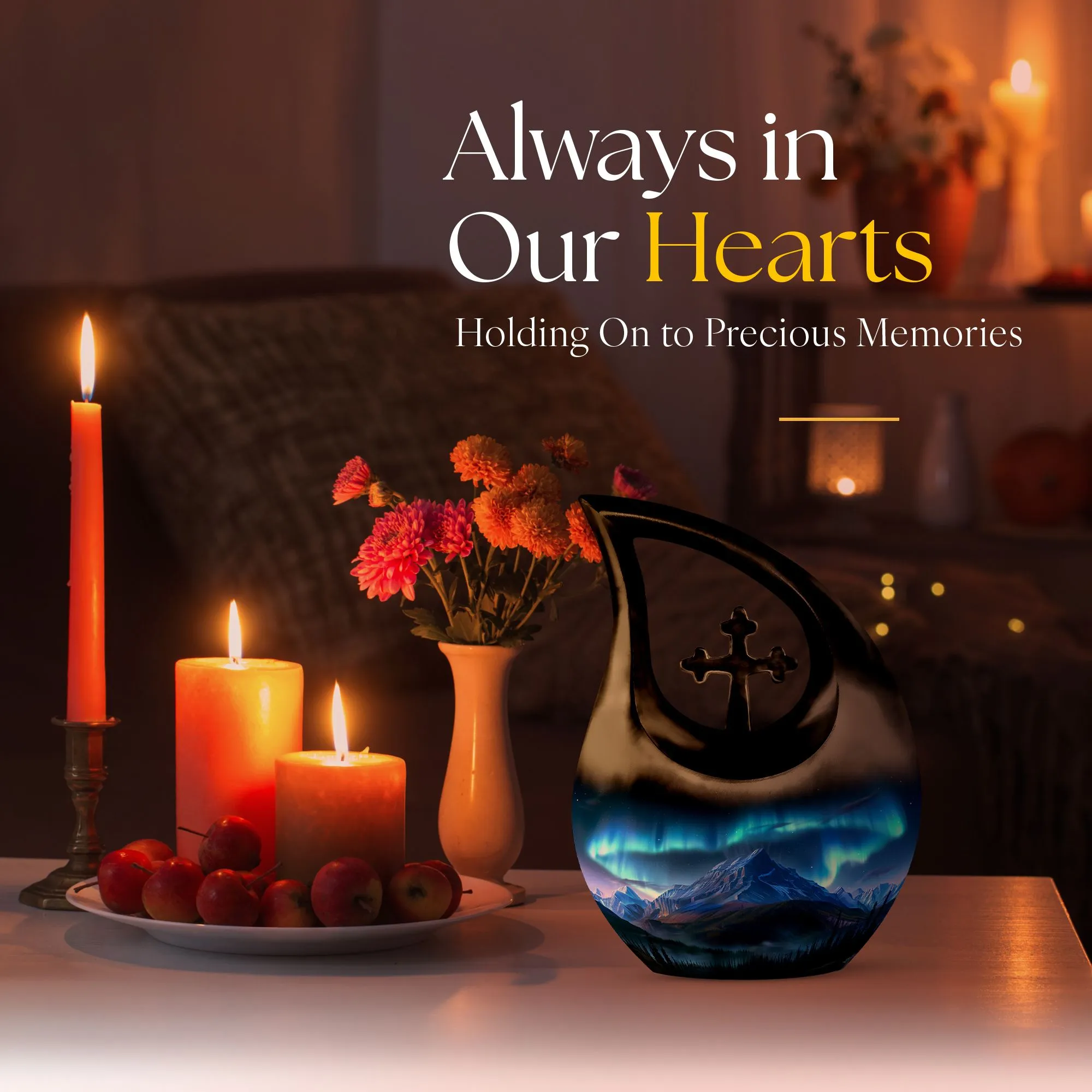 Arora Borealis Urn - Uniquely Crafted Customized Memorial Urn