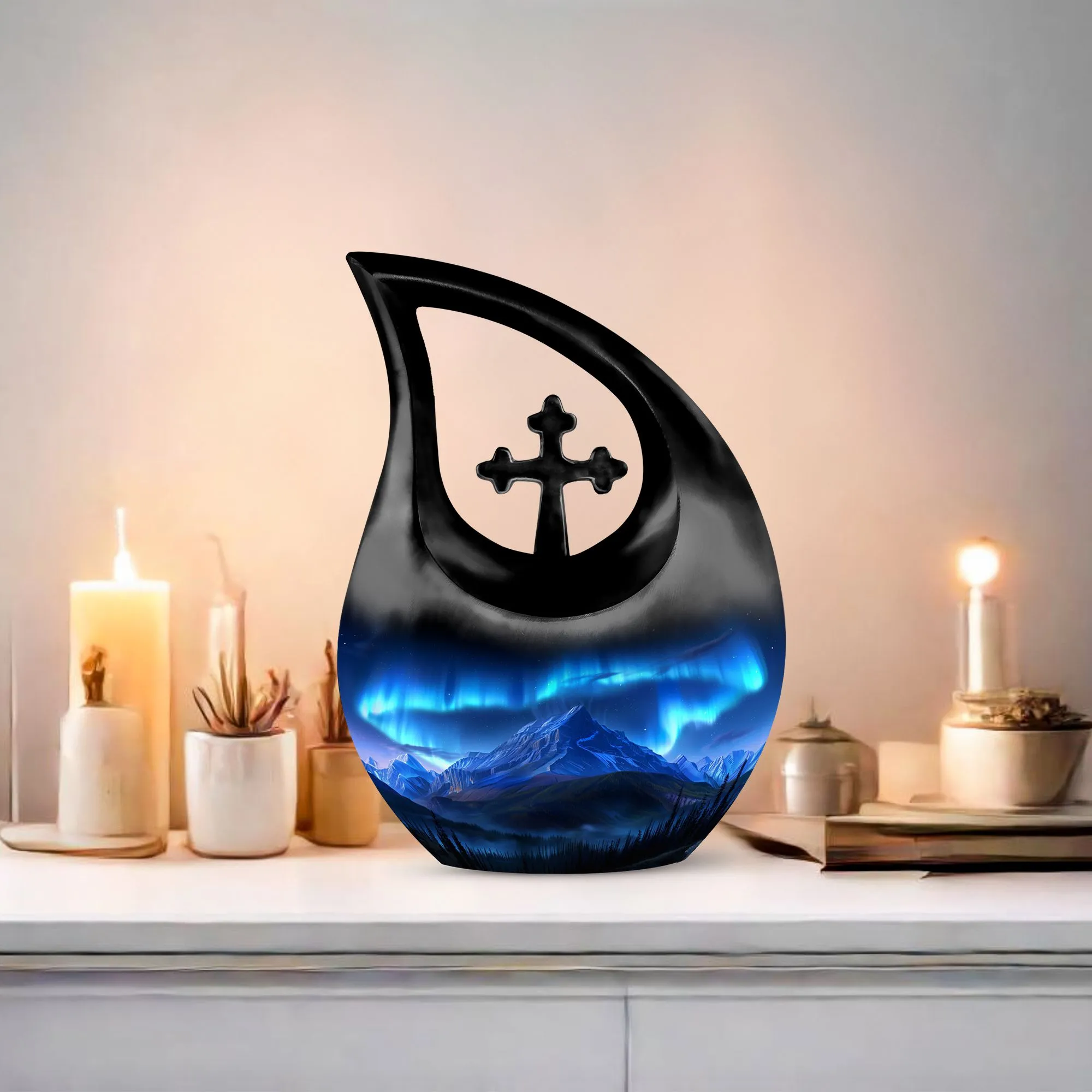 Arora Borealis Urn - Uniquely Crafted Customized Memorial Urn