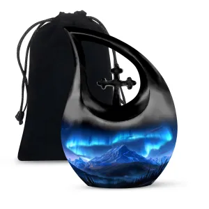 Arora Borealis Urn - Uniquely Crafted Customized Memorial Urn