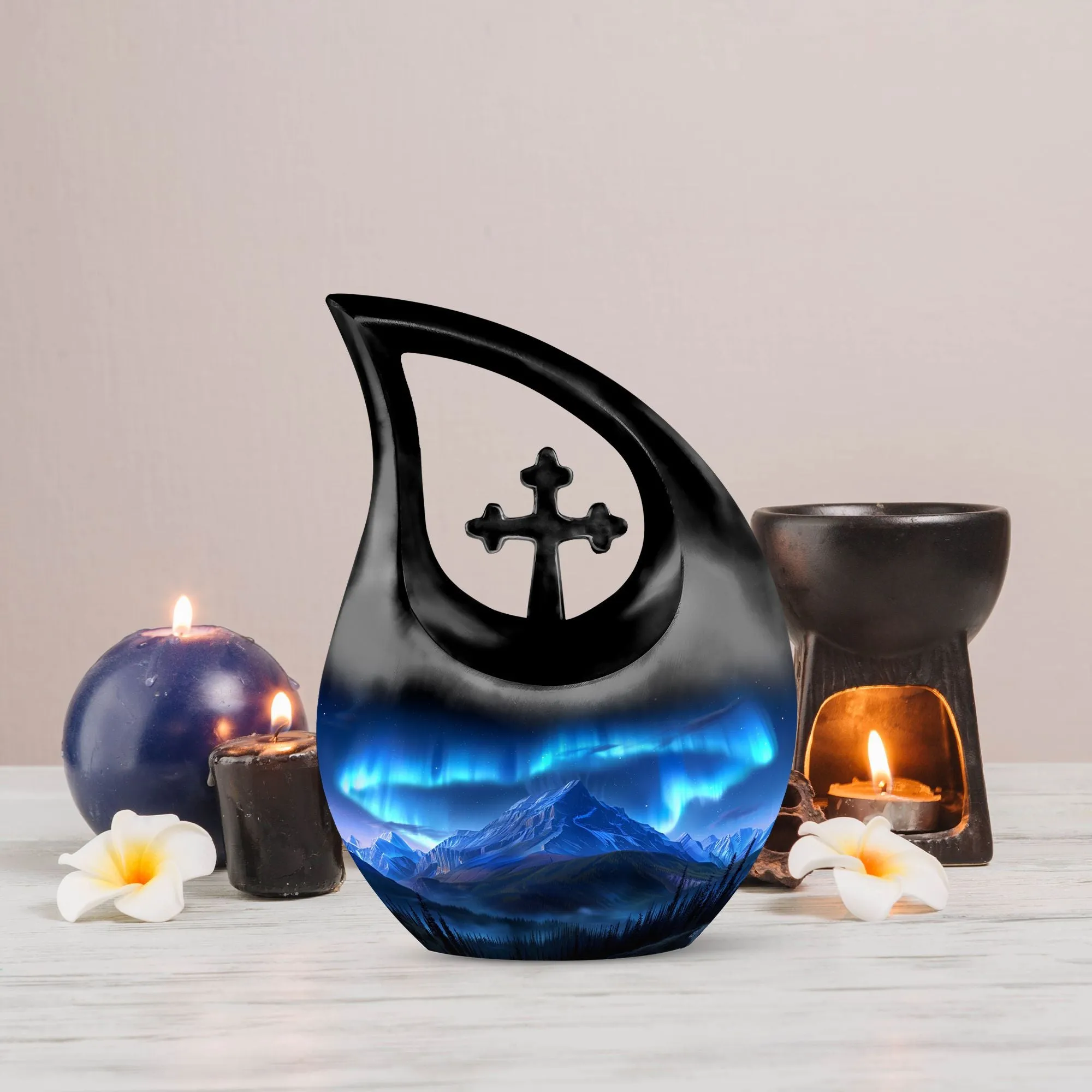 Arora Borealis Urn - Uniquely Crafted Customized Memorial Urn
