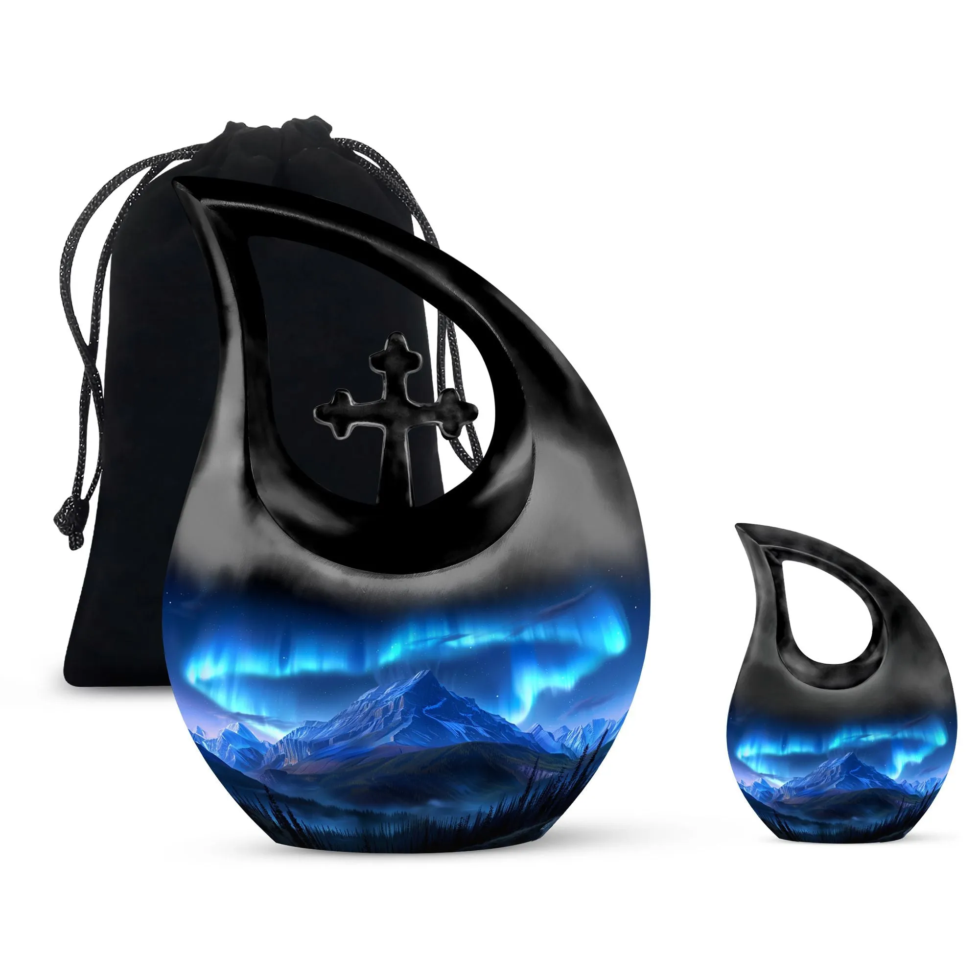Arora Borealis Urn - Uniquely Crafted Customized Memorial Urn