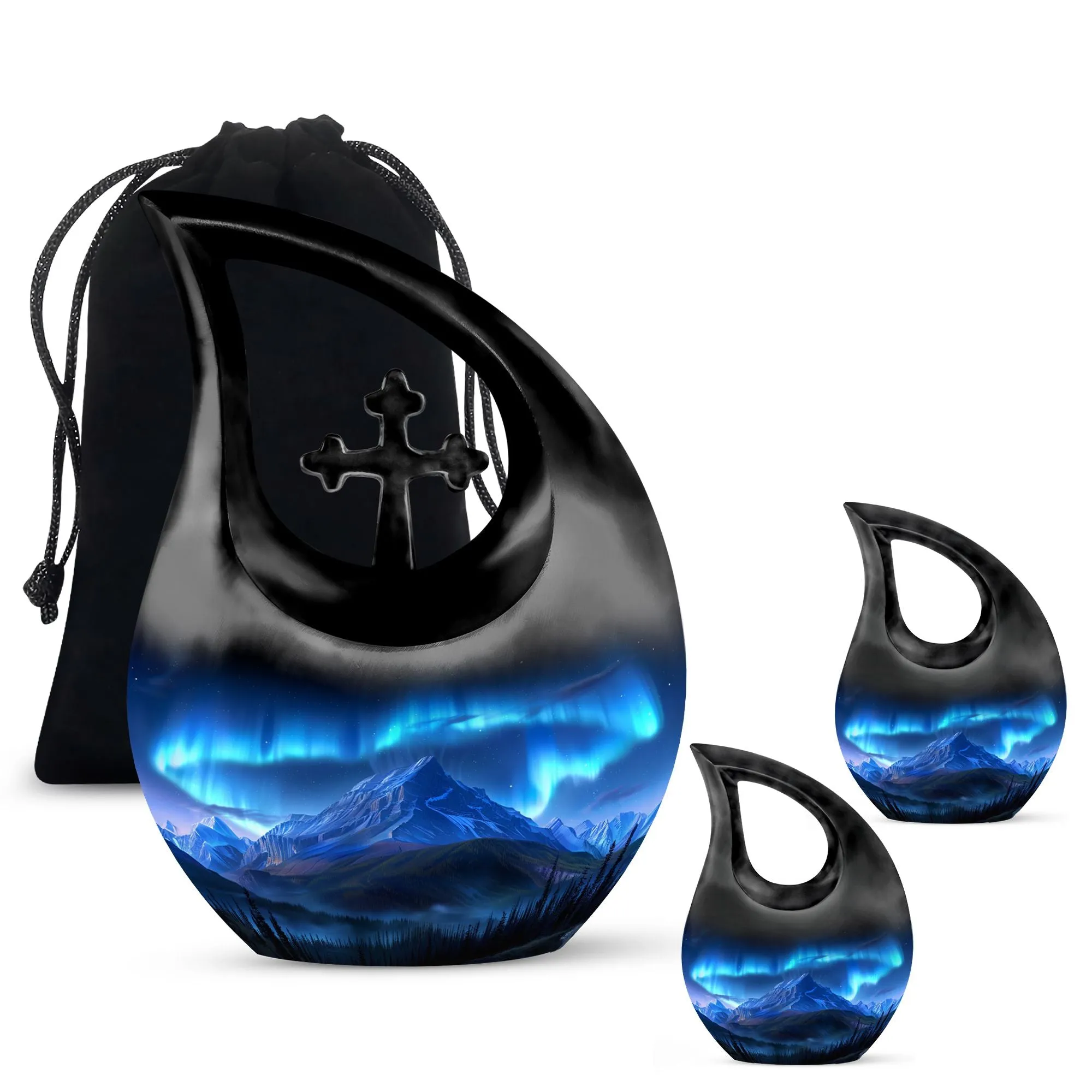 Arora Borealis Urn - Uniquely Crafted Customized Memorial Urn