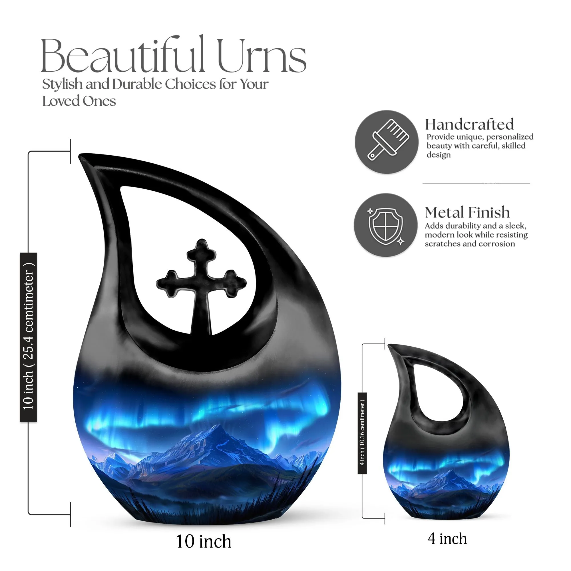 Arora Borealis Urn - Uniquely Crafted Customized Memorial Urn