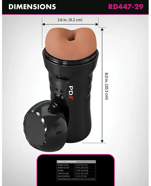 Ass Masturbator Sex Toy for Men PDX Extreme Wet Bussies Super Bangin' Butthole Stroker - Brown Male Masturbator
