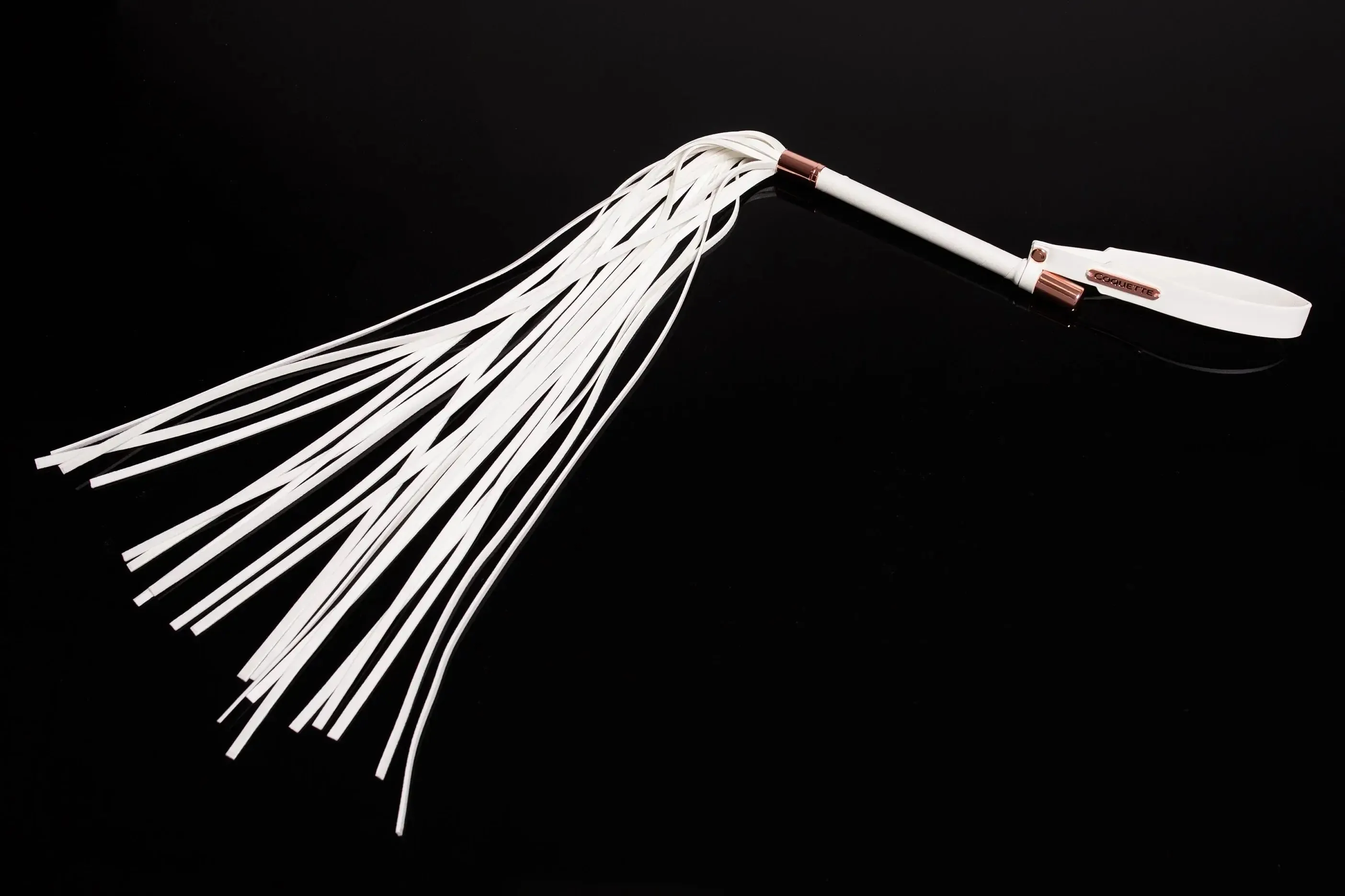 BDSM Flogger Coquette Pleasure Collection Whip White