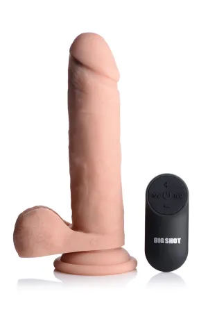 Big Shot 7 Wireless Vibrating Silicone Dildo With Balls