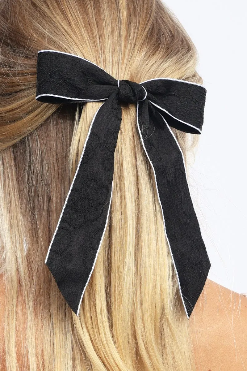 Black Textured Hair Bow