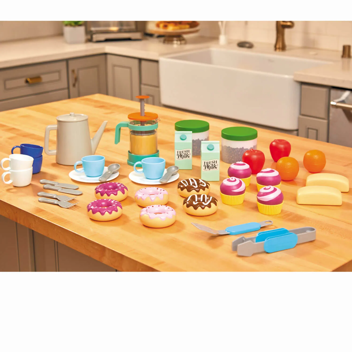 Café & Bakery – Playset with Dual-Sided Roleplay, Realistic Lights & Sounds, and 20  Accessories