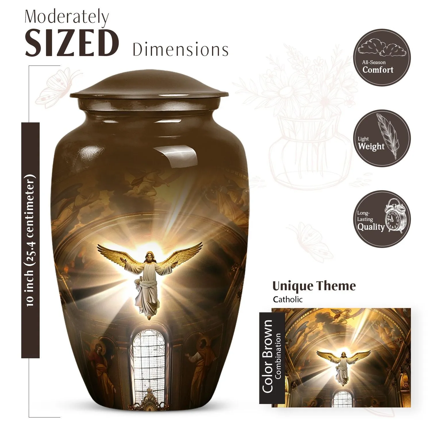 Catholic Hallowed Eternity: An Elegant Funeral Urn for Ashes