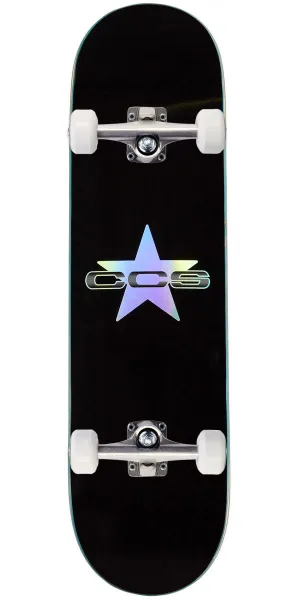 CCS 97 Star Skateboard Complete - Holographic/Black - 7.25"