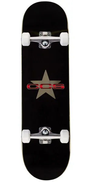 CCS 97 Star Skateboard Complete - Silver/Red - 8.00"
