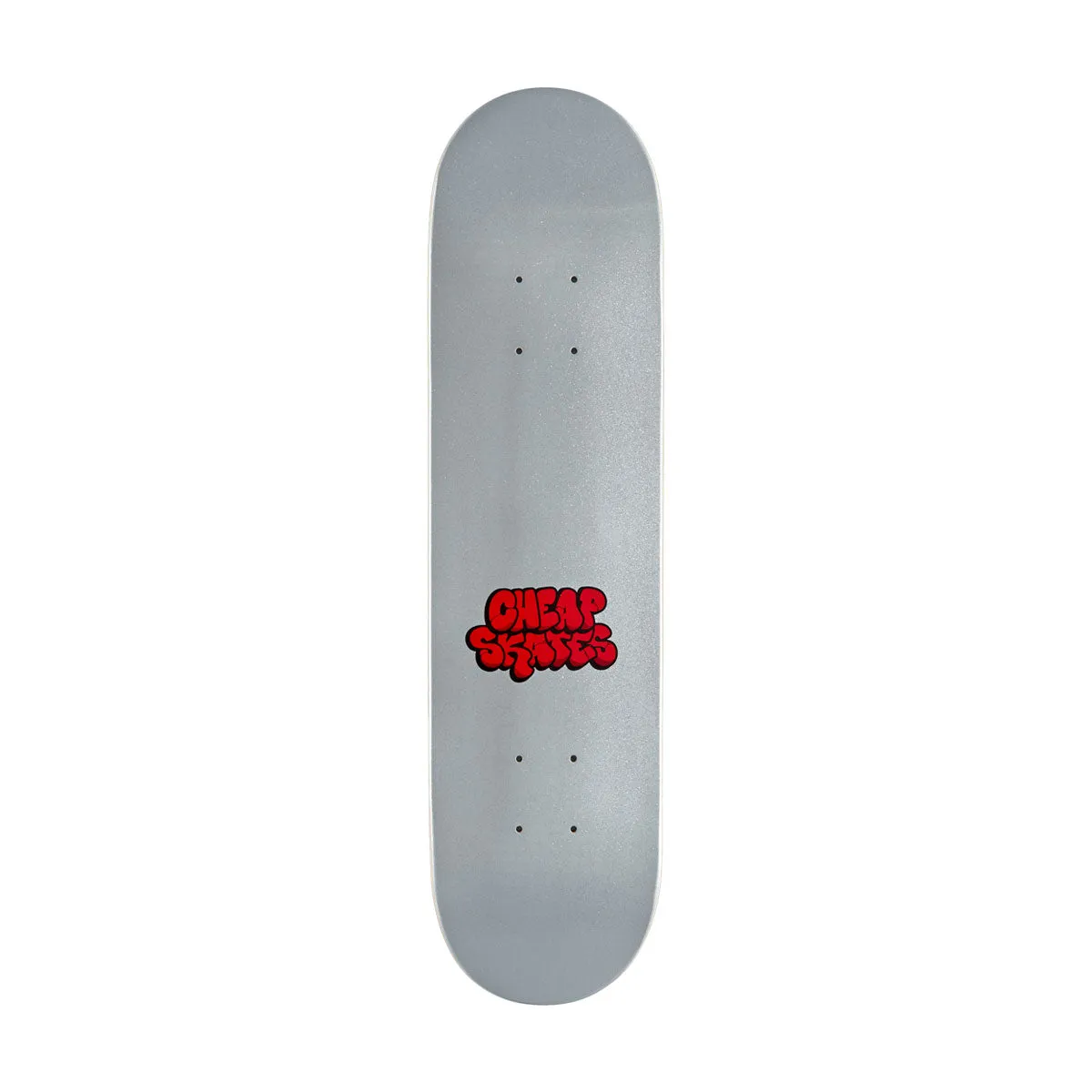 CCS Cheap Skates Tag Glitter Mini Skateboard Deck - White - 7.00"