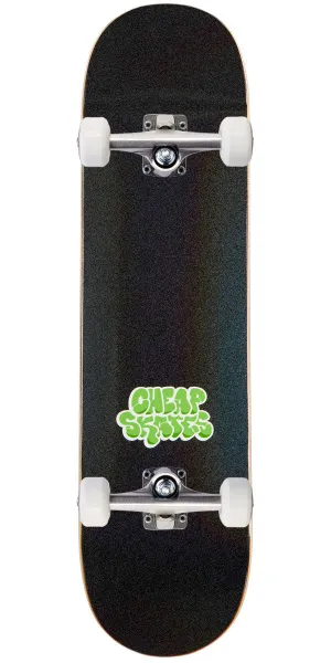 CCS Cheap Skates Tag Glitter Skateboard Complete - Black - 7.00"
