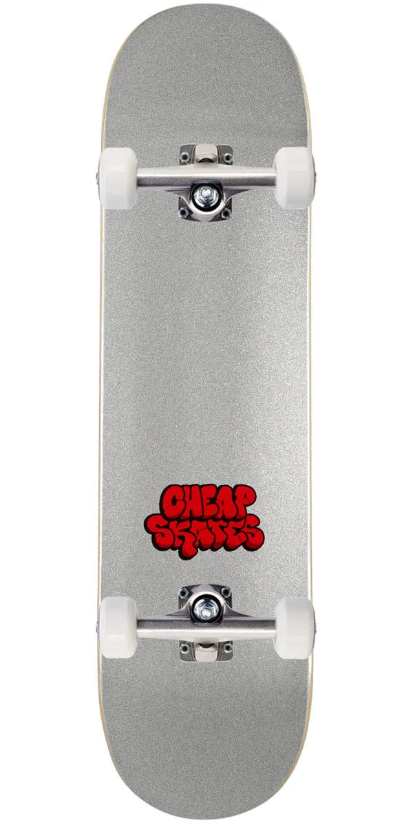 CCS Cheap Skates Tag Glitter Skateboard Complete - White - 7.00"