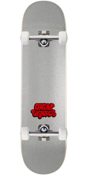 CCS Cheap Skates Tag Glitter Skateboard Complete - White - 7.00"