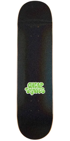 CCS Cheap Skates Tag Glitter Skateboard Deck - Black - 7.75"